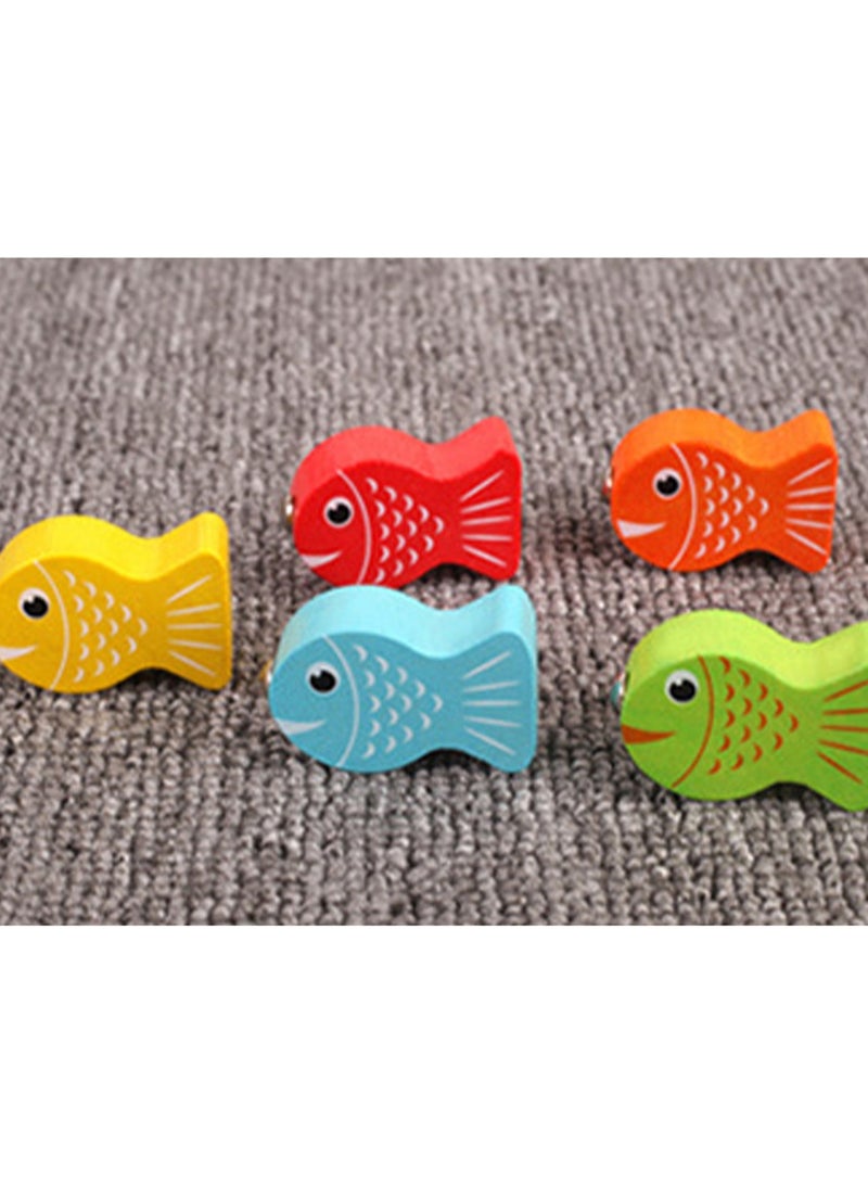 لعبة الصيد المغناطيسية ذات الأرقام الخشبية، لعبة المهارات الحركية الدقيقة لمرحلة ما قبل المدرسة - Image 4